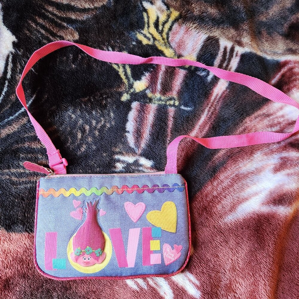 DreamWorks Trolls Poppy Purse Denim and Pink Girls